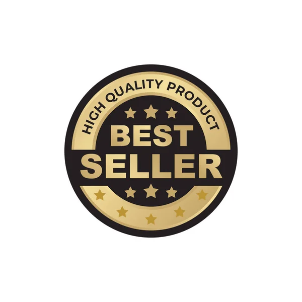 Melhor Vendedor Produto Emblema Vetor Logotipo Design — Vetor de Stock