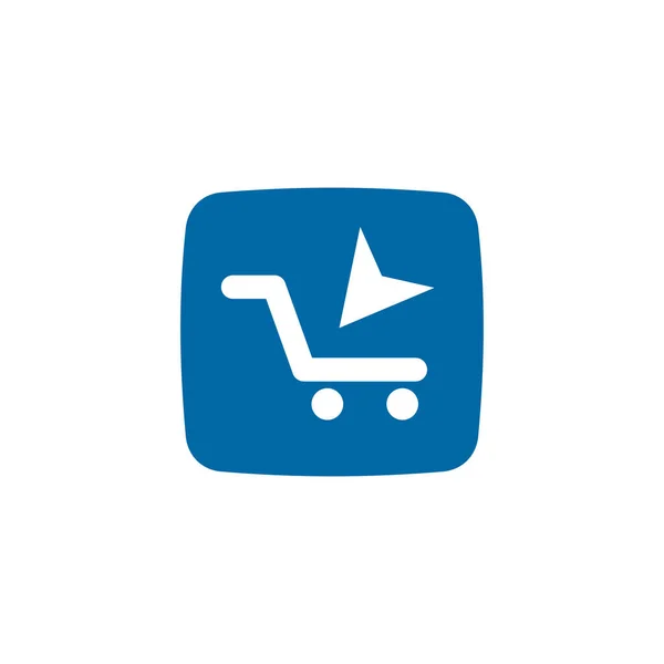 Online Shopping App Logo Shopping Cart Icon Vector Design — Stock Vector