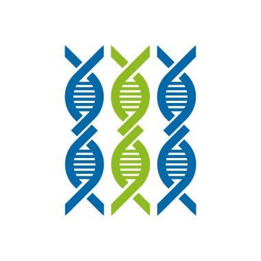 DNA Kromozom Bilimi genetik vektör logosu tasarımı