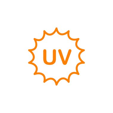 Ultra Violet veya UV koruma vektör logosu tasarımı