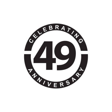 49. yıl kutlama yıldönümü vektör logosu tasarımı