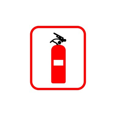 Yangın söndürme simgesi vektör logosu tasarımını ateşle