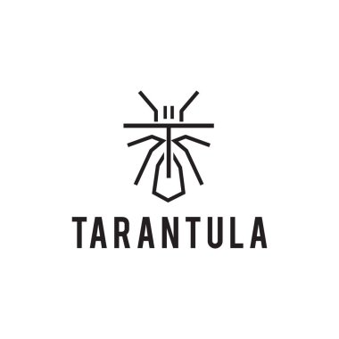 Ana hatları tarantula vektör logosu tasarımı