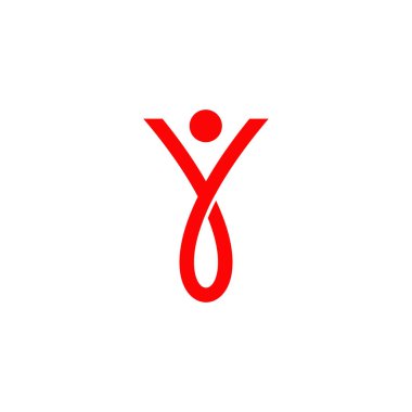 AIDS günü topluluk vektör logosu tasarımı için insan veya kişi simgesi