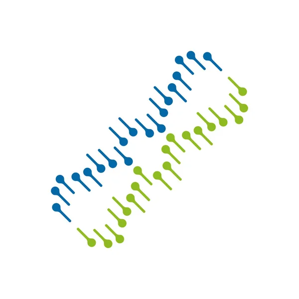 Dna Chromosome Science Genetic Vector Logo Design — Stock Vector