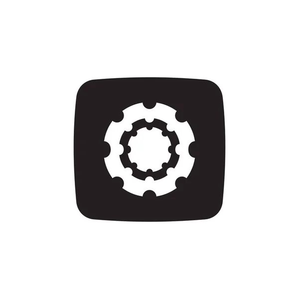 Réglage App Bouton Tech Vecteur Logo Design — Image vectorielle