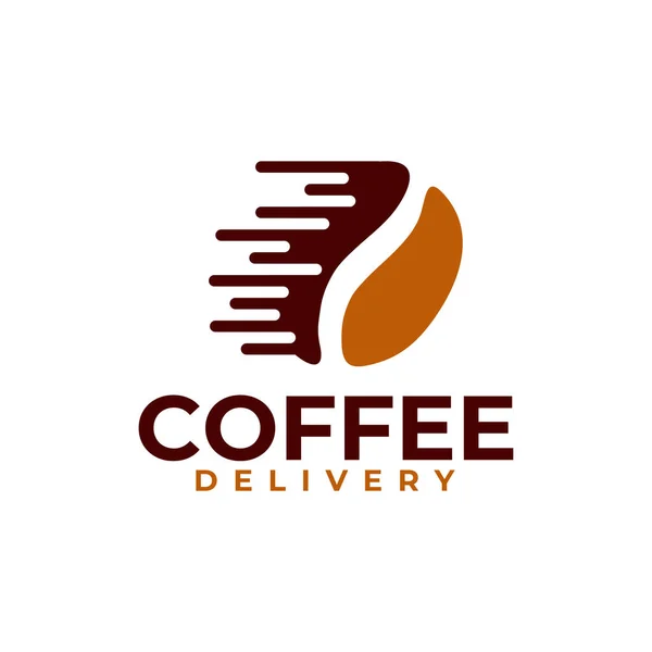 Návrh Loga Pro Dodávku Kávových Zrn — Stockový vektor