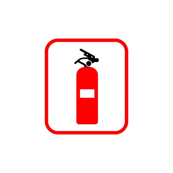 Design Des Feuerlöscher Symbols Vektor Logo — Stockvektor