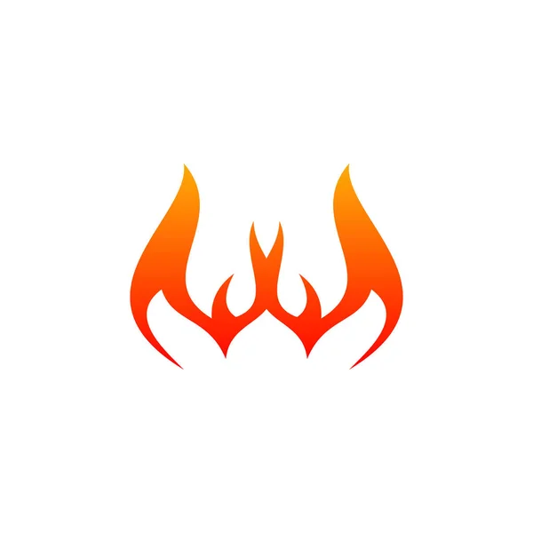 Tűz Ikon Szimbólum Vektor Logó Tervezés — Stock Vector