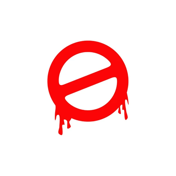 Ícone Mensagem Erro Símbolo Vetor Logotipo Design — Vetor de Stock