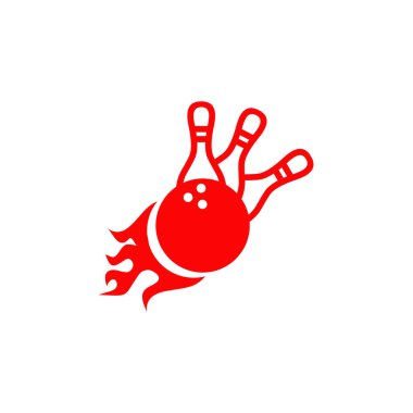 Bowling sporu yarışma vektör logosu tasarımı