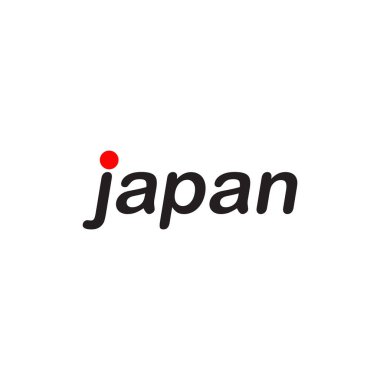 Japonya bayrak simgesi vektör logosu tasarımı
