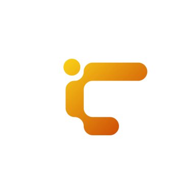 C harfi teknoloji uygulaması şirket vektör logosu tasarımı