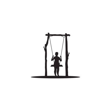 Beşik vektör logosu tasarlayan kadın silueti