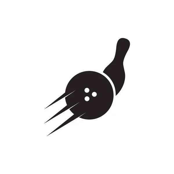 Bowling Sport Competition Vector Logo Design — 图库矢量图片