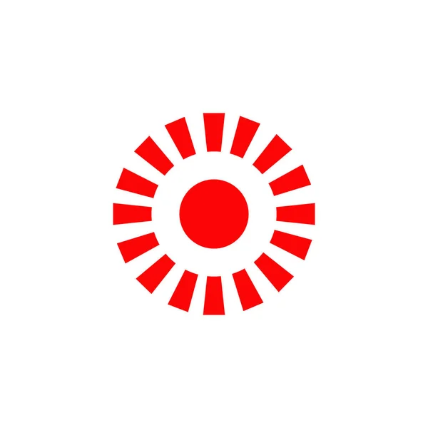 日本の国旗アイコンのベクトルロゴデザイン — ストックベクタ