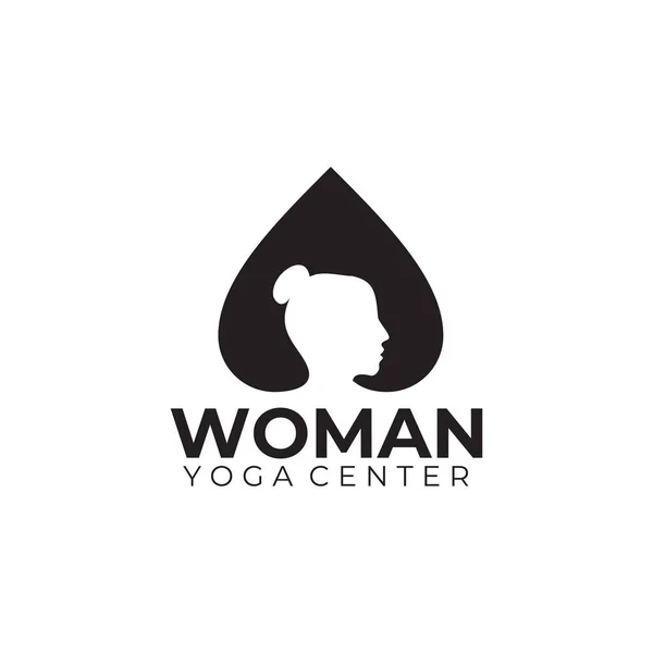 Жінка Йога Клуб Векторний Дизайн Логотипу — стоковий вектор