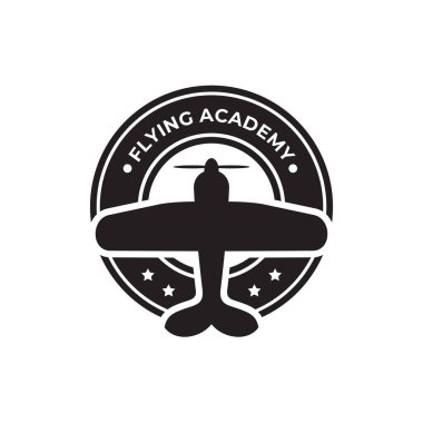 Flight aviation academy vector emblem logo design
