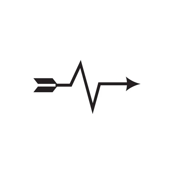 Life Arrow Icon Vector Logo Design — Vector de stock