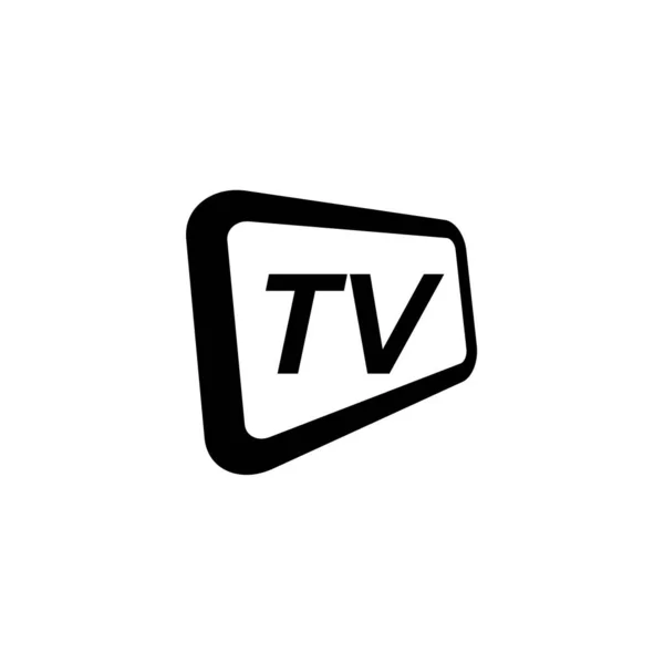 テレビチャンネルシンボルベクトルロゴデザイン — ストックベクタ