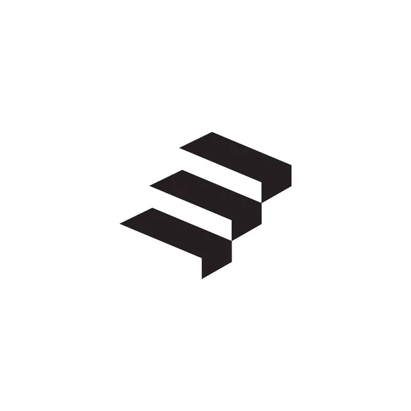 Projekt Logo Wektora Czarnych Schodów — Wektor stockowy