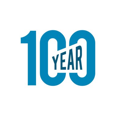 100. kutlama yıldönümü vektör logosu tasarımı