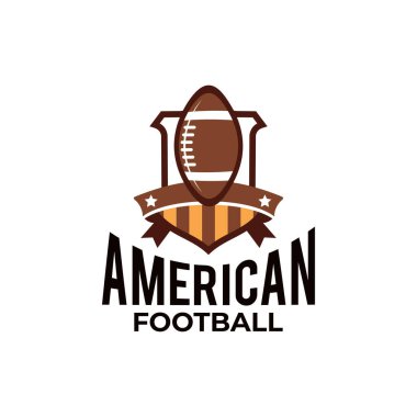 Amerikan futbol takımının amblem vektör logosu tasarımı