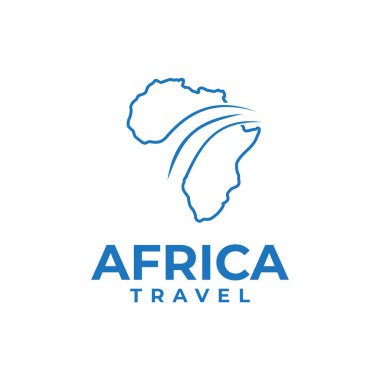 Afrika seyahat acentası şirket vektör logosu tasarımı