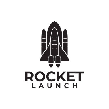 Roket fırlatma simgesi vektör logosu tasarımı