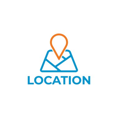 map pin location icon vector logo design