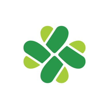 Yonca yaprağı logo tasarım vektör şablonu