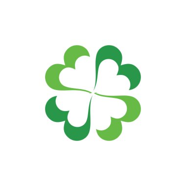 Yonca yaprağı logo tasarım vektör şablonu