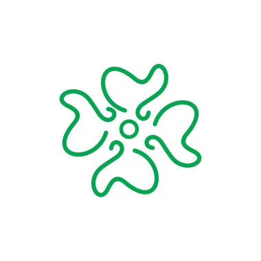 Yonca yaprağı logo tasarım vektör şablonu