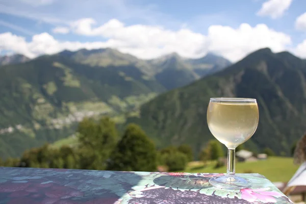 Wine and mountains — Stock Photo, Image