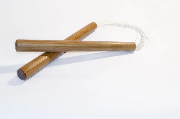 Houten nunchaku — Stockfoto