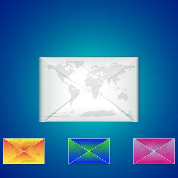 Icono de vector de correo electrónico con fondo de tierra — Vector de stock