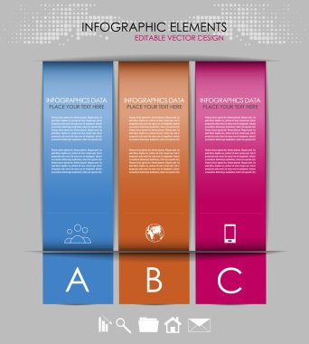 Infographic seçeneği banner - şablon