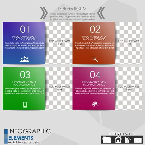 Banner de opción infografía - plantilla — Archivo Imágenes Vectoriales