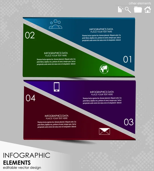 Banner de opción infografía - plantilla — Archivo Imágenes Vectoriales