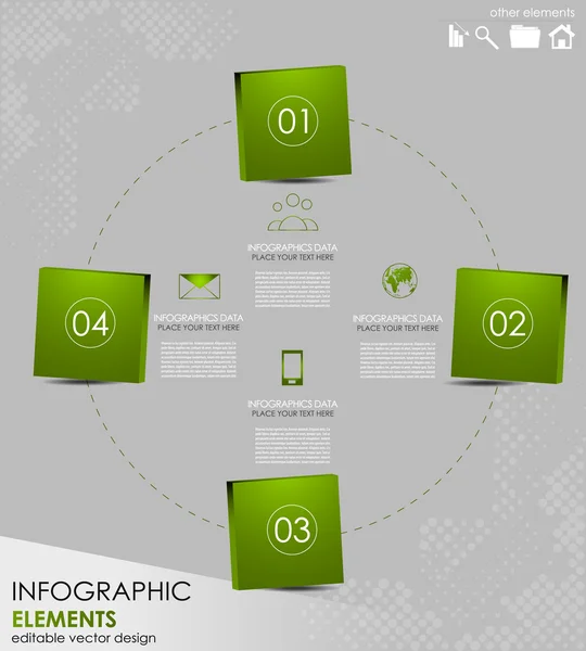 Infographic seçeneği banner - şablon — Stok Vektör