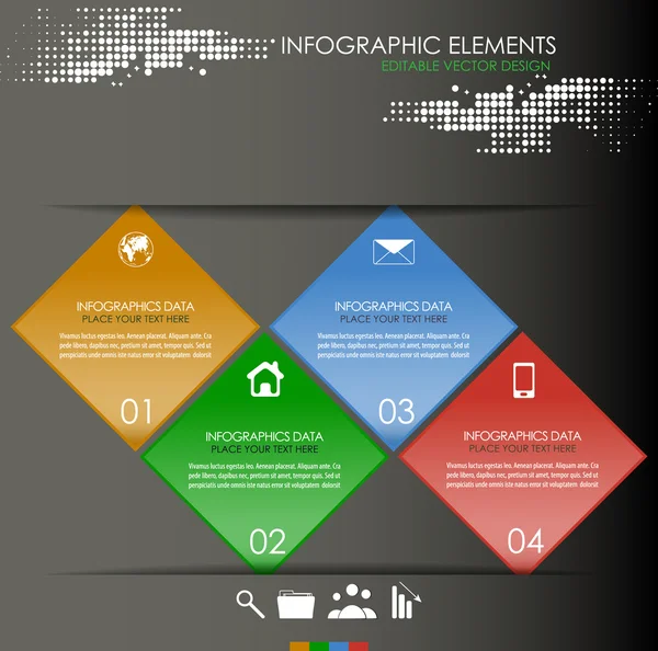 Banner de opção infográfico - modelo — Vetor de Stock