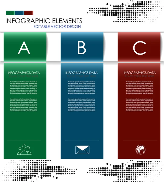 インフォ グラフィック オプションのバナー - テンプレート — ストックベクタ
