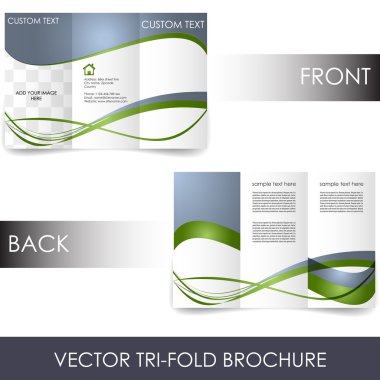 üç katlı kurumsal iş mağaza broşürü