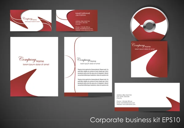 Kit de identidad corporativa profesional o kit de negocios — Vector de stock