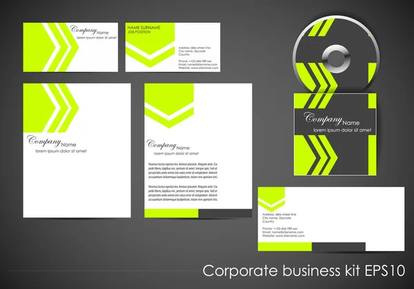 Professionelles Corporate Identity Kit oder Business Kit — Stockvektor