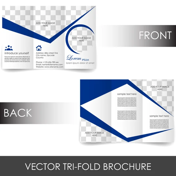 Folleto de la tienda de negocios corporativa triple — Vector de stock