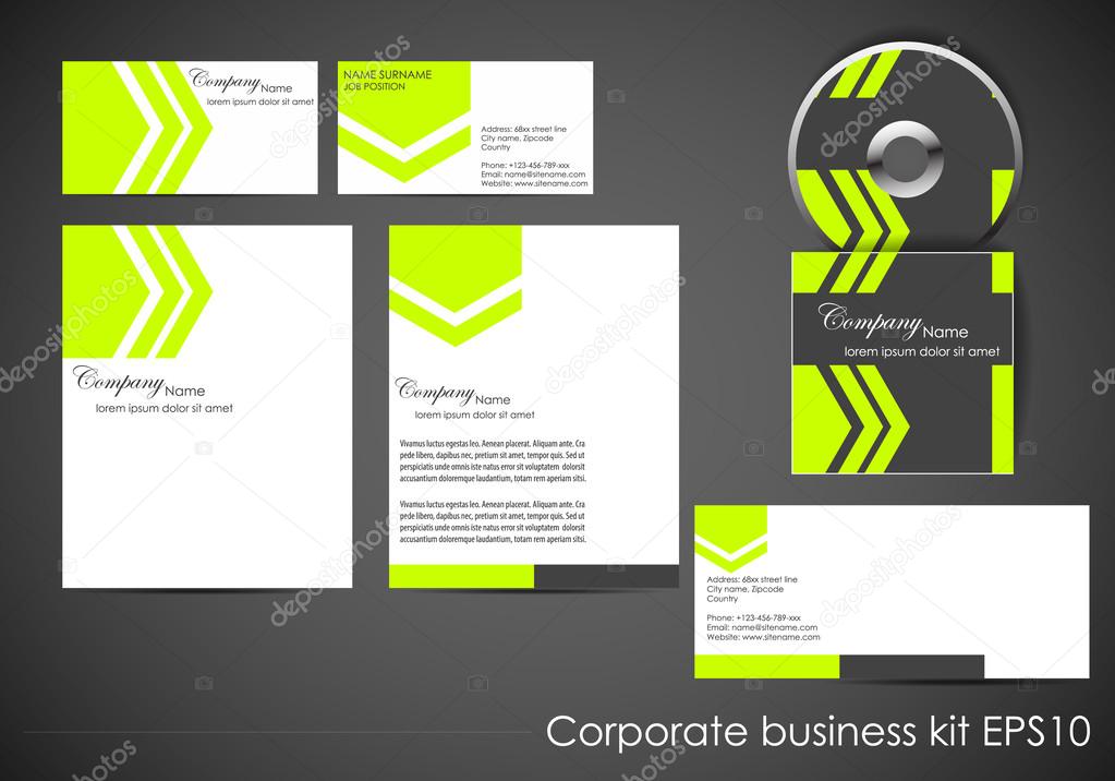 Professional corporate identity kit or business kit