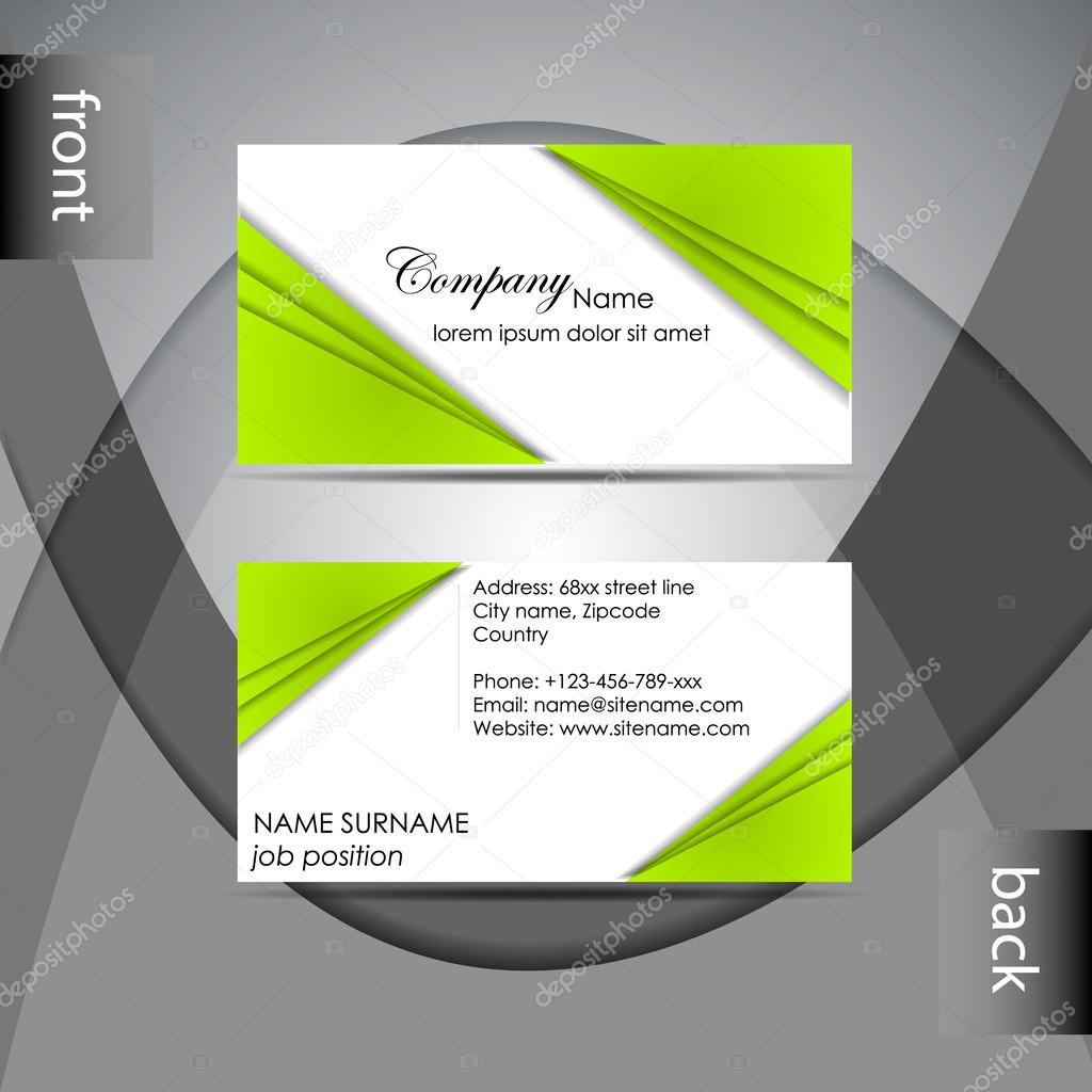 Abstract professional business card template or visiting card set