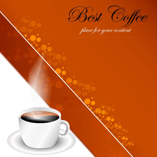 Hintergrund mit Tasse Kaffee — Stockvektor