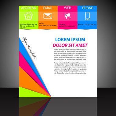 Professional business flyer template or corporate banner clipart